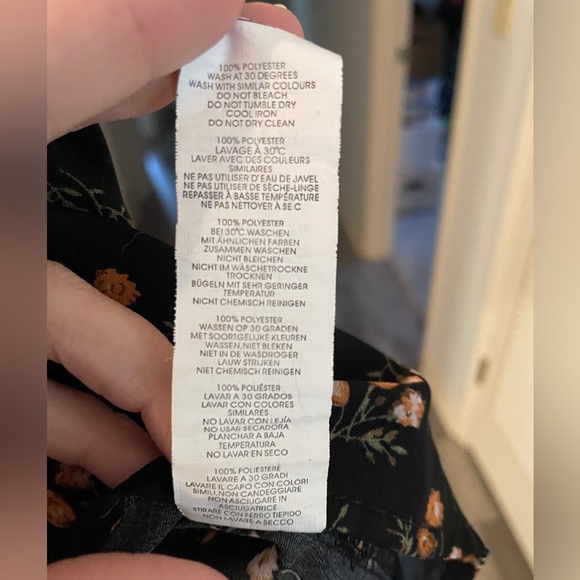 NWOT Nasty Gal Floral Deep V Neck Tea Dress - Picture 6 of 8